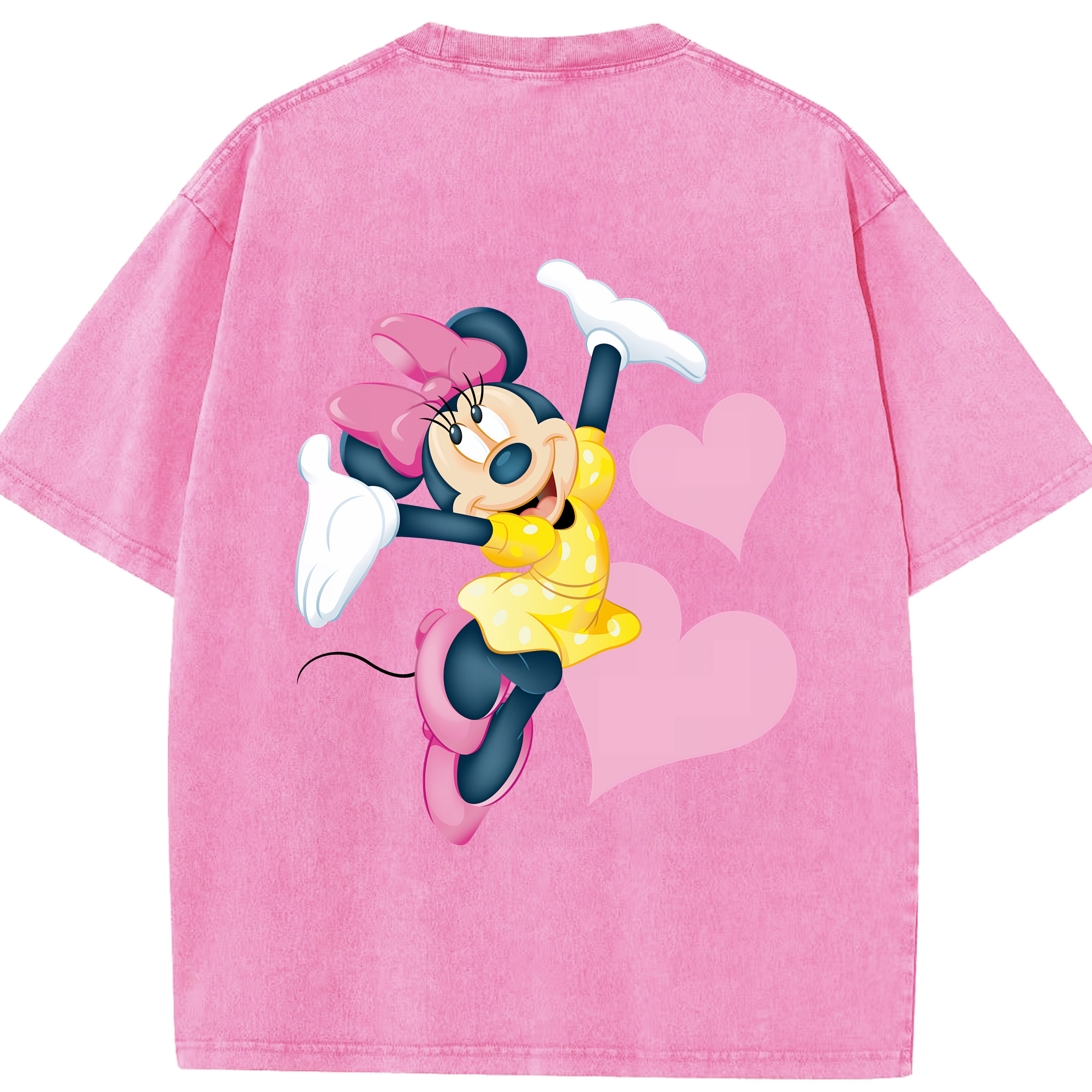 （画像用） ミッキーマウス Mickey Mouse 綿100% ヴィンテージ風 半袖Tシャツ（背面プリント）